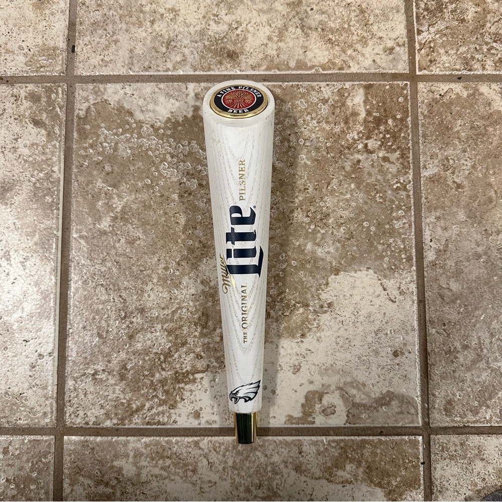 Miller Lite Philadelphia Eagles 🦅 Solid Wood Beer Tap Handle
